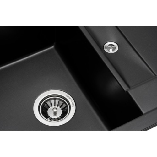 Мийка кухонна GRANADO комплект VALENCIA black shine_чаша праворуч (ksg0701R)