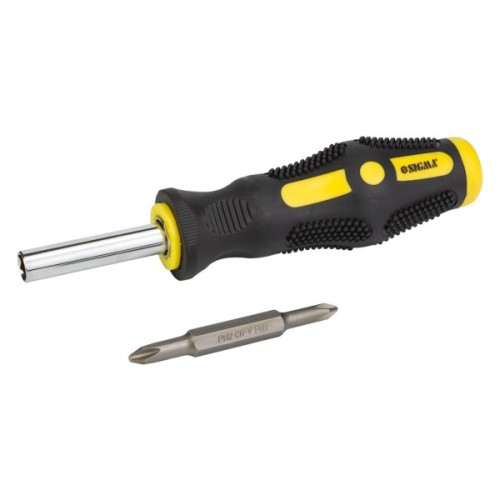 Набір викруток Sigma з двосторонніми бітами 4в1 + адаптер CrV (4002171)