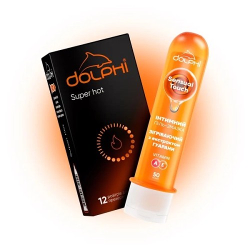 Інтимний гель-змазка Dolphi Sensual Touch Зігрівальний з екстрактом гуарани 50 мл (7640341152940)