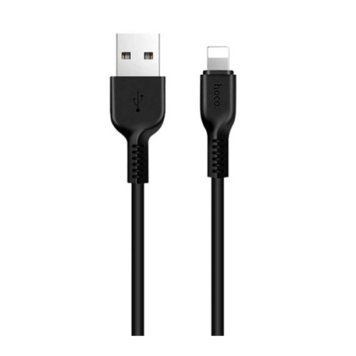 Дата кабель USB 2.0 AM to Lightning 2.0m 2A X20 black HOCO (6957531068860)