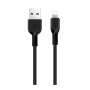 Дата кабель USB 2.0 AM to Lightning 2.0m 2A X20 black HOCO (6957531068860)