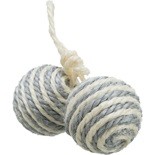 Іграшка для котів Trixie Два м'ячики на мотузці 4.5 см (4011905040776)