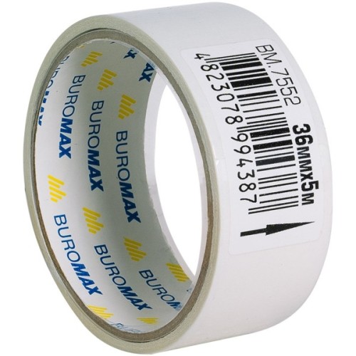 Скотч Buromax двосторонній на паперовій основі 36 мм х 5 м (BM.7552)