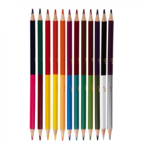 Олівці кольорові Yes Pusheen двосторонні 12 шт. 24 кол (290764)