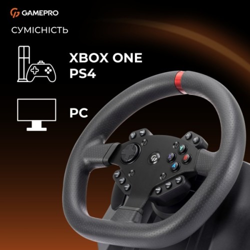 Кермо GamePro RW575PM з педалями та коробкою передач XBOXONE/PS4/PS3/PC/SWITCH (RW575PM)