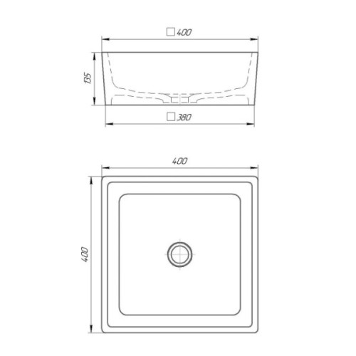 Раковина GRANADO Tremp white gel (gbs1105g)