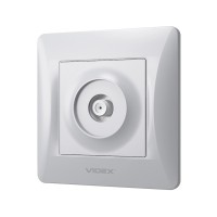 ТВ розетка Videx BINERA SAT одинарна супутникова срібні (VF-BNSK1SATE-SS)