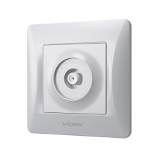ТВ розетка Videx BINERA SAT одинарна супутникова срібні (VF-BNSK1SATE-SS)