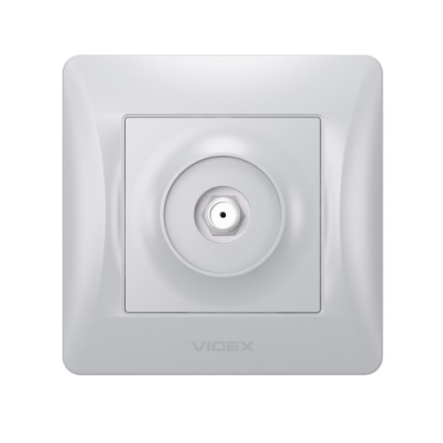 ТВ розетка Videx BINERA SAT одинарна супутникова срібні (VF-BNSK1SATE-SS)