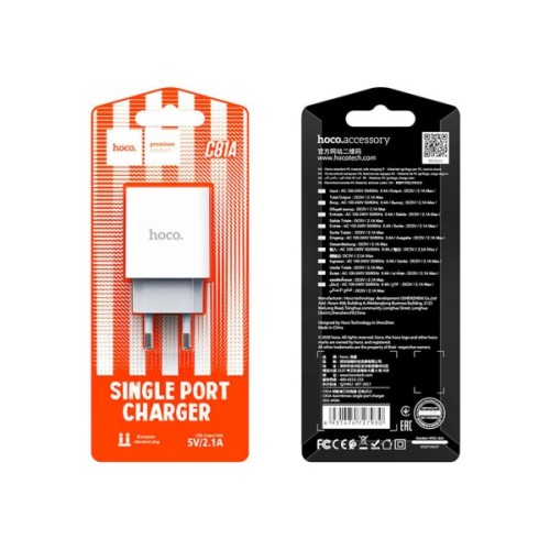 Зарядний пристрій HOCO C81A White (6931474727930)