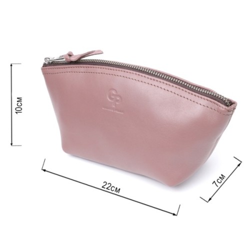 Косметичка Grande Pelle Шкіряна Пудрова (16793)