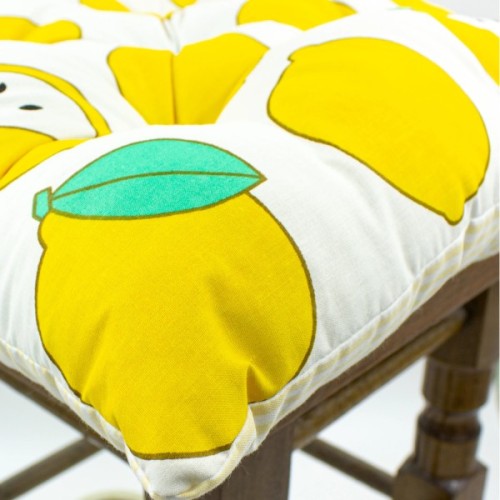 Подушка на стілець MirSon Бязь Принт 17-0531 Striped Lemon 40х50 см (2200006276883)