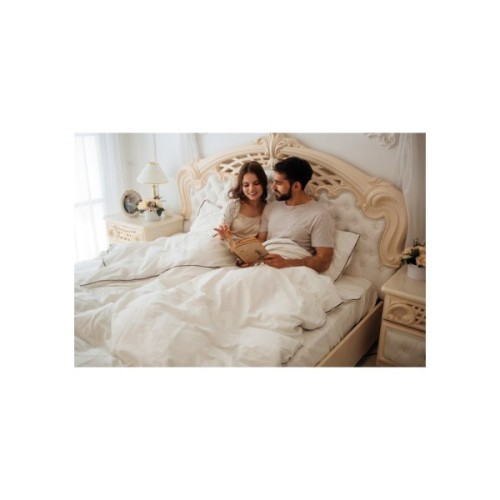 Постільна білизна MirSon Сатин Premium Corner Moko White 143x210x2 (2200001484528)