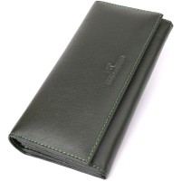 Гаманець ST Leather З натуральної шкіри Зелений (23067)