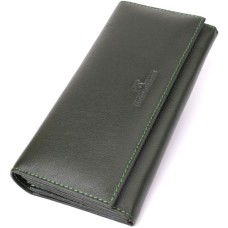 Гаманець ST Leather З натуральної шкіри Зелений (23067)