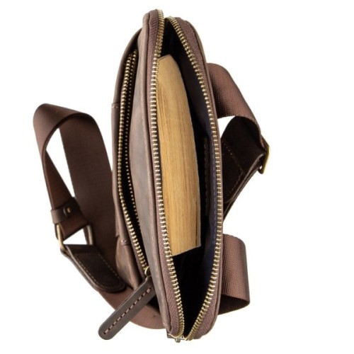 Сумка Shvigel З вінтажної шкіри Коричнева (11180)