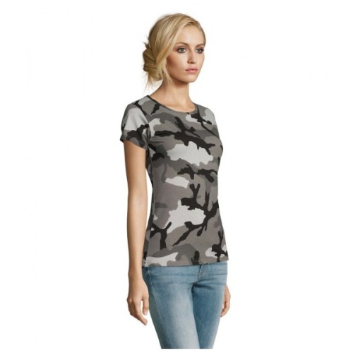 Футболка Sol's Camo women сірий камо XL (01187521XL)