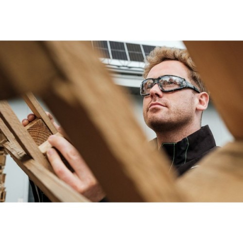 Захисні окуляри Neo Tools протиосколкові,клас захисту FT,резинові дужки,полікарбонат,прозорі (97-520)