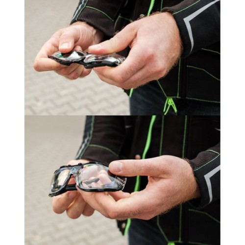 Захисні окуляри Neo Tools протиосколкові,клас захисту FT,резинові дужки,полікарбонат,прозорі (97-520)