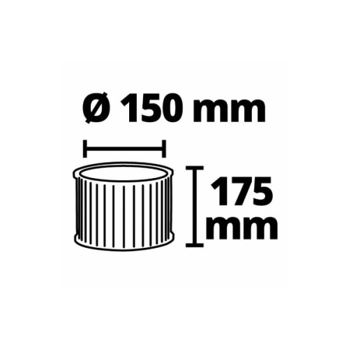 Фільтр для будівельного пилососа Einhell гофрований, клас L (2351126)