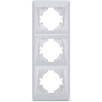 Рамка Videx BINERA срібний шовк 3 поста (VF-BNFR3V-SS)