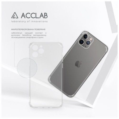 Чохол до мобільного телефона ACCLAB TPU ShockProof Apple iPhone 11 Pro Max Transparent (1283126610790)