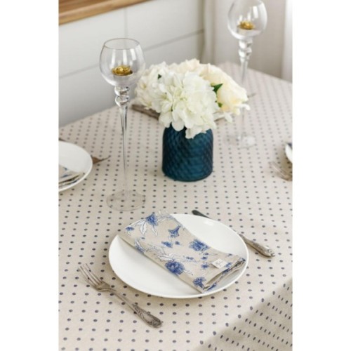 Скатертина Прованс Горох сині Господиня 220х136 см (4823093451100)