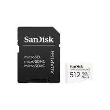 Карта пам'яті SanDisk 512GB microSDXC High Endurance UHS-I U3 V30 + SD adapter (SDSQQNR-512G-GN6IA)