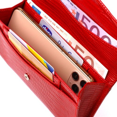 Портмоне Canpellini З натуральної шкіри Червоне (21698)