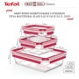 Харчовий контейнер Tefal Master Seal, Набір 3шт, жаростійке скло, прозорий (N1050910)