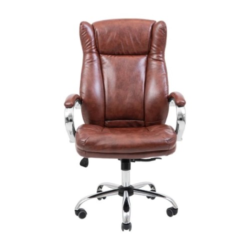 Офісне крісло Richman Сенатор Хром М-2 (Anyfix) Коричневе (IM0000019)