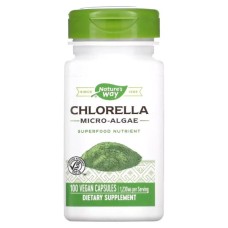 Вітамінно-мінеральний комплекс Nature's Way Хлорелла, 1230 мг, Chlorella, Micro-Algae, 100 вегетаріанських капсул (NWY-11850)