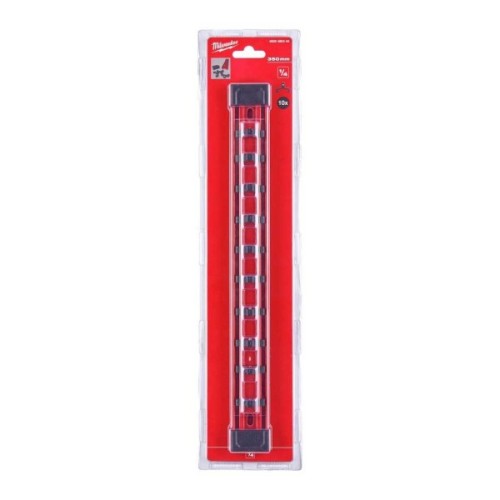 Полиця для інструменту Milwaukee планка для головок 1/4" зі змінними затискачами 350мм (4932480444)