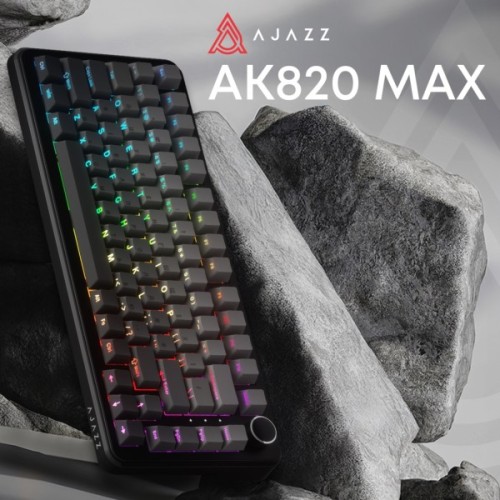 Клавіатура Ajazz AK820 Max Magnetic Switch RGB USB UA Gradient Black (AK820MAX-M-S-GG)