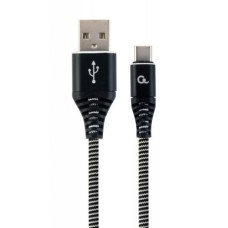 Дата кабель USB 2.0 AM to USB-C 2.0m Cablexpert (CC-USB2B-AMCM-2M-BW)