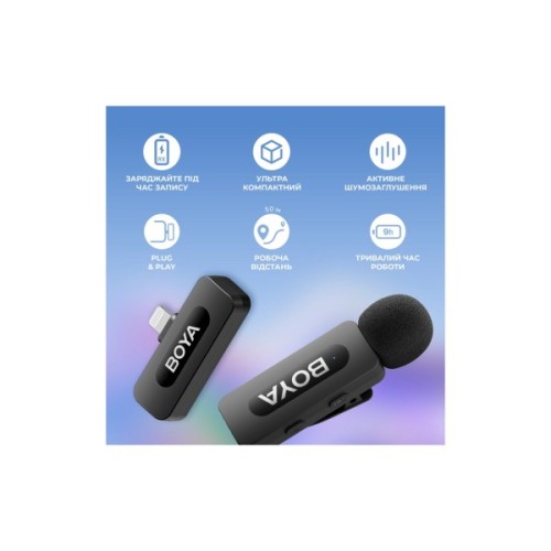 Мікрофон Boya BY-V1 Lightning Black (BY-V1)