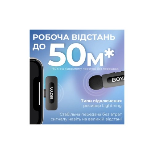 Мікрофон Boya BY-V1 Lightning Black (BY-V1)