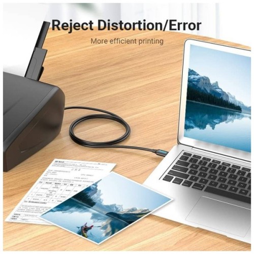 Кабель для принтера USB 2.0 AM/BM 5.0m black Vention (COQBJ)