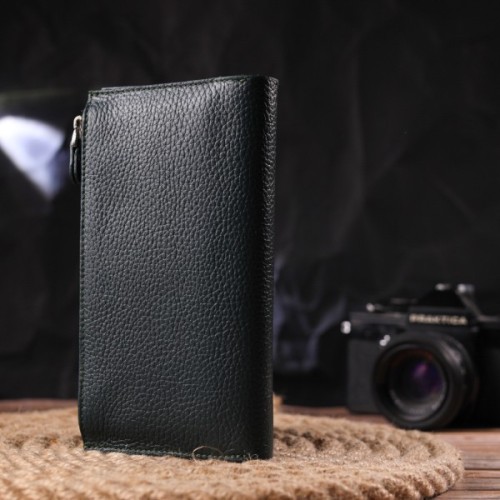 Гаманець Canpellini З натуральної шкіри Зелений (21643)