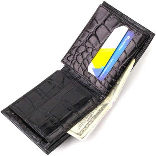 Гаманець Canpellini З натуральної шкіри Чорний (21925)