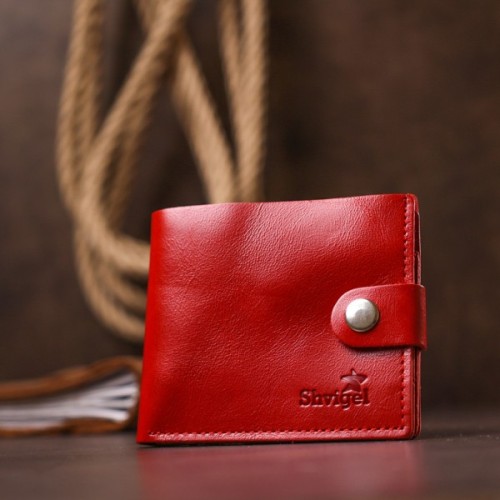 Портмоне Shvigel Шкіряне Червоне (16440)