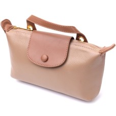Сумка Vintage Жіноча з клапаном з натуральної шкіри Бежева (22251)