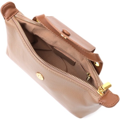 Сумка Vintage Жіноча з клапаном з натуральної шкіри Бежева (22251)