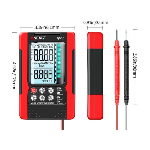 Цифровий мультиметр ANENG AN-Q60S, V, A, R, C, T, F (AN-Q60S)