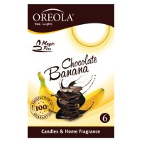 Ароматична свічка Oreola Банан і шоколад 6 шт (5908252829217)
