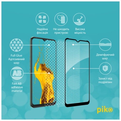 Скло захисне Piko Full Glue Tecno Spark 7 Black (1283126515217)