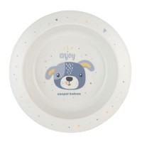Тарілка дитяча Canpol babies CUTE ANIMALS мисочка пластикова, блакитна (4/412_blu2)