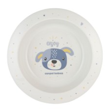 Тарілка дитяча Canpol babies CUTE ANIMALS мисочка пластикова, блакитна (4/412_blu2)