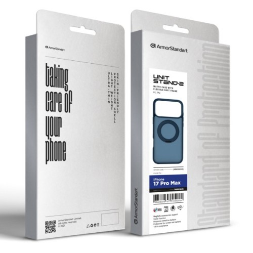 Чохол до мобільного телефона Armorstandart Unit Stand2 Apple iPhone 17 Pro Max Dark Blue (ARM86340)
