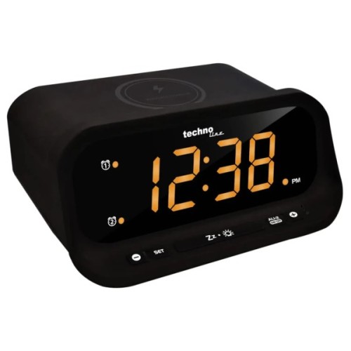 Настільний годинник Technoline WT477 Wireless Mobile Charging Black (DAS302477)